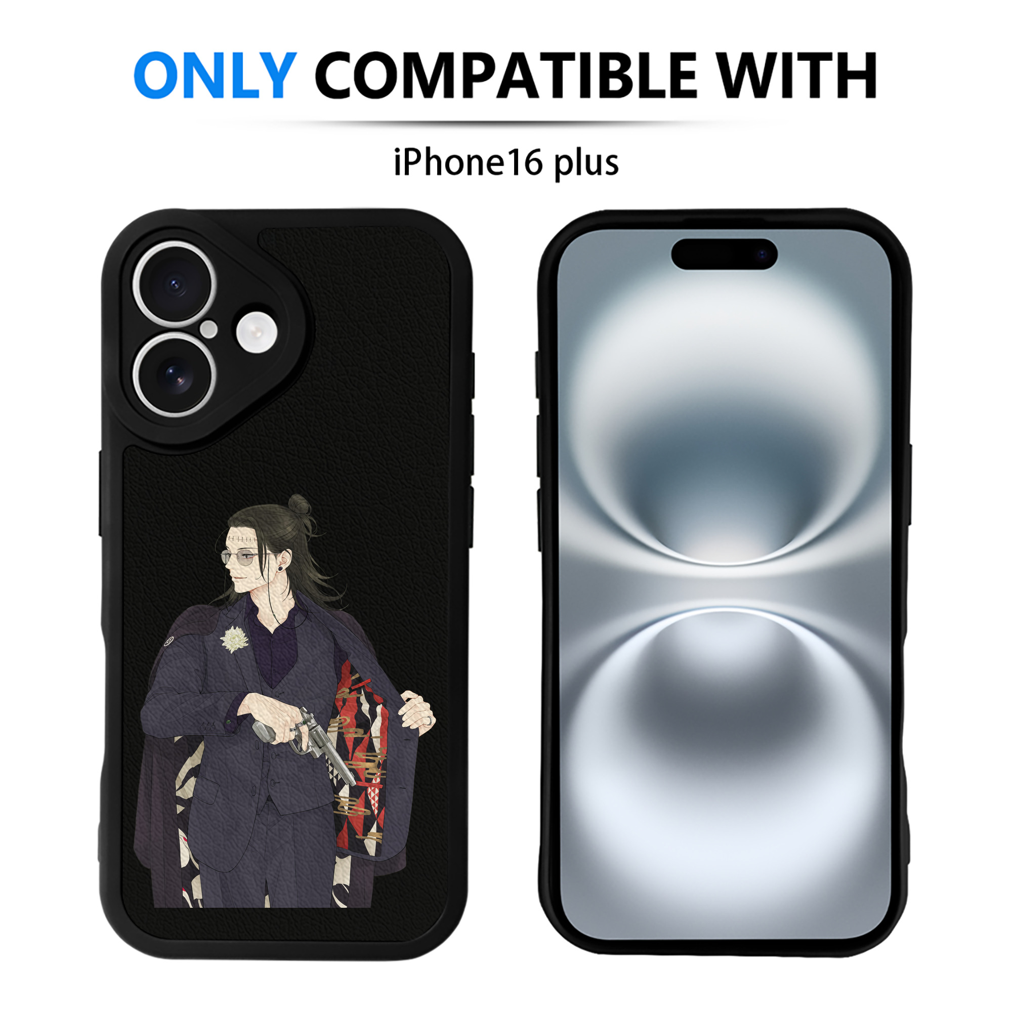 （画像用） 呪術廻戦 Jujutsu Kaisen 【iPhone 16シリーズ対応】シリコンスマホケース（レザー調） 材質：シリコン